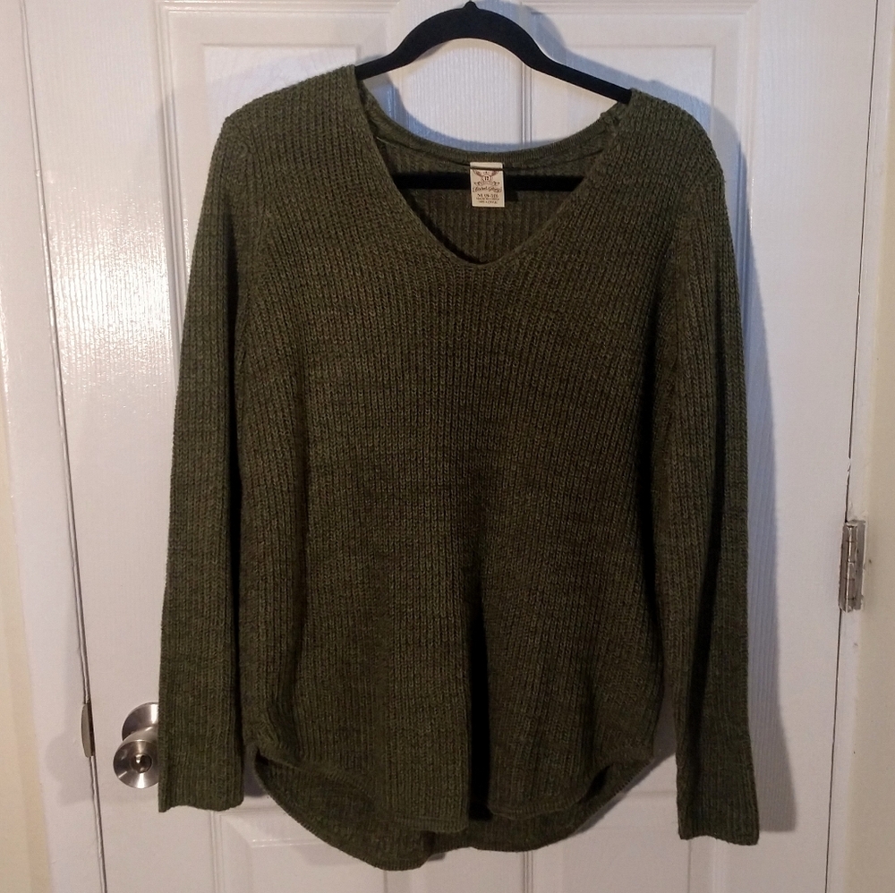 Olive Green Faded Glory Sweater